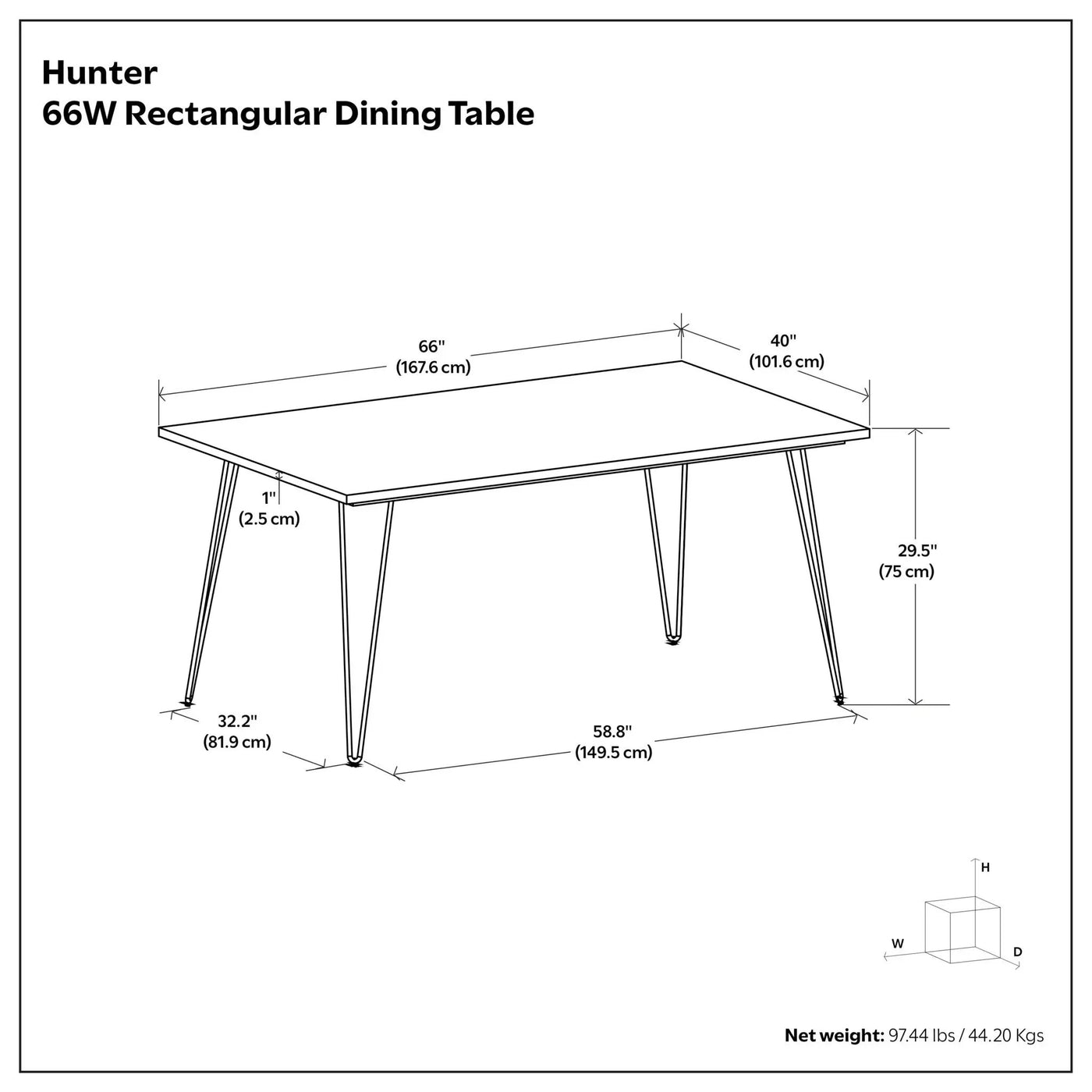 Hunter - Handcrafted Dining Table by Unique Piece Furniture