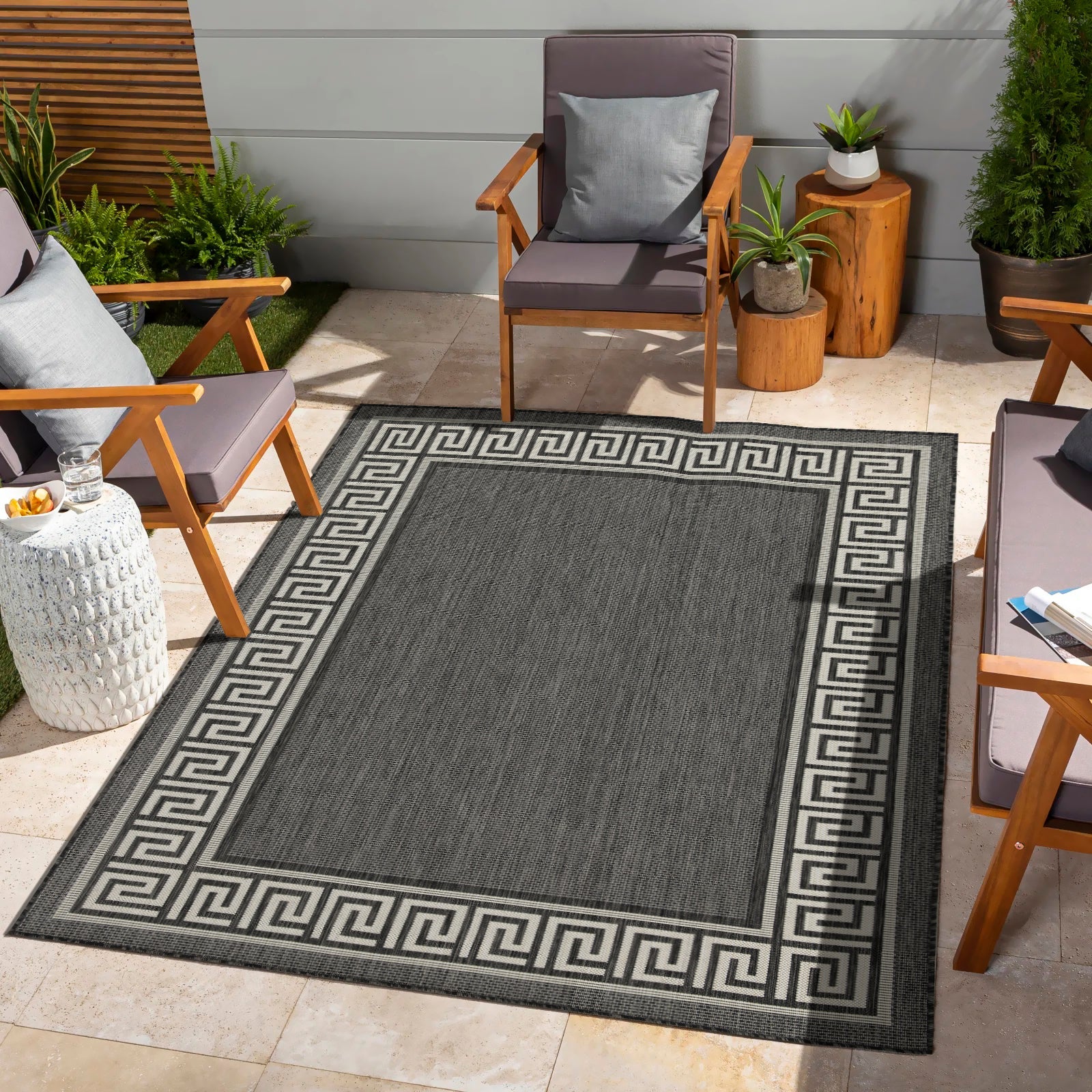 Sunshine GC_HAR2002 Anthracite Area Rug by HouseOfZazla