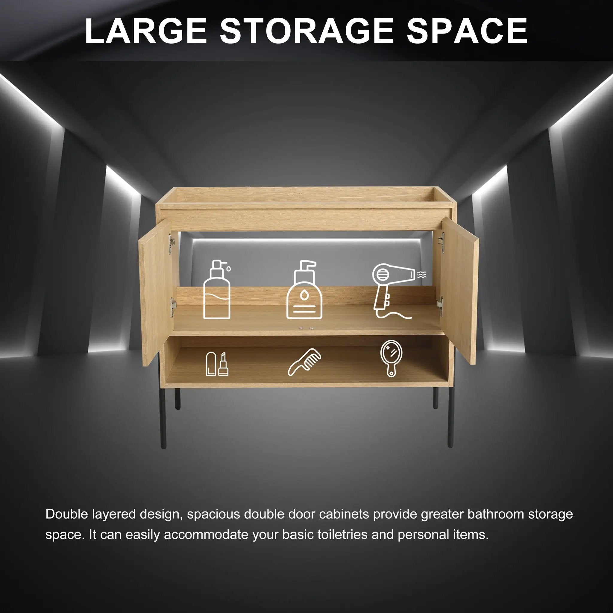 Freestanding Bathroom Vanity & Soft Close Cabinet Doors by Unique Piece Furniture