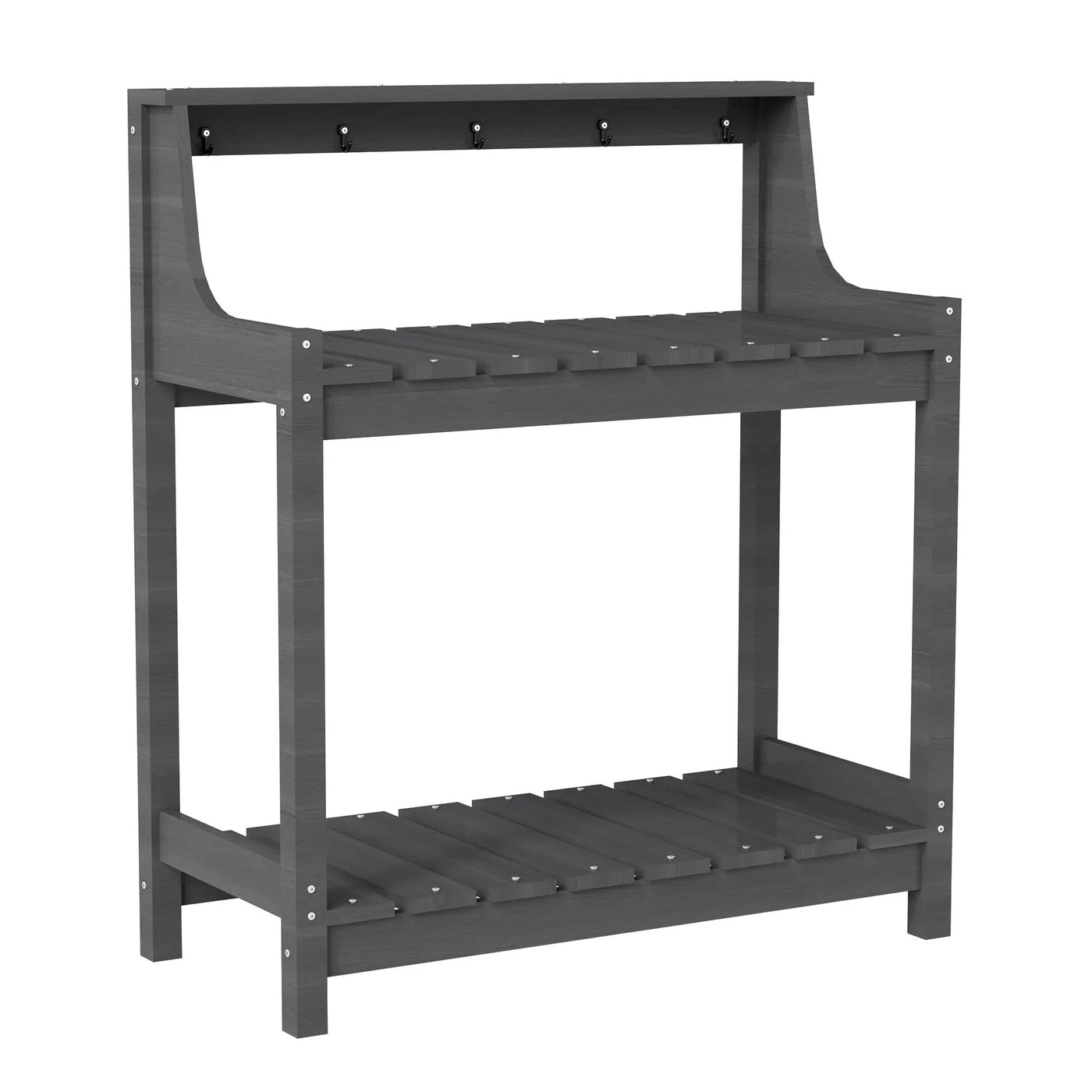 Potting Benches for Outside, HDPE Garden Potting Table with Storage by HouseOfZazla
