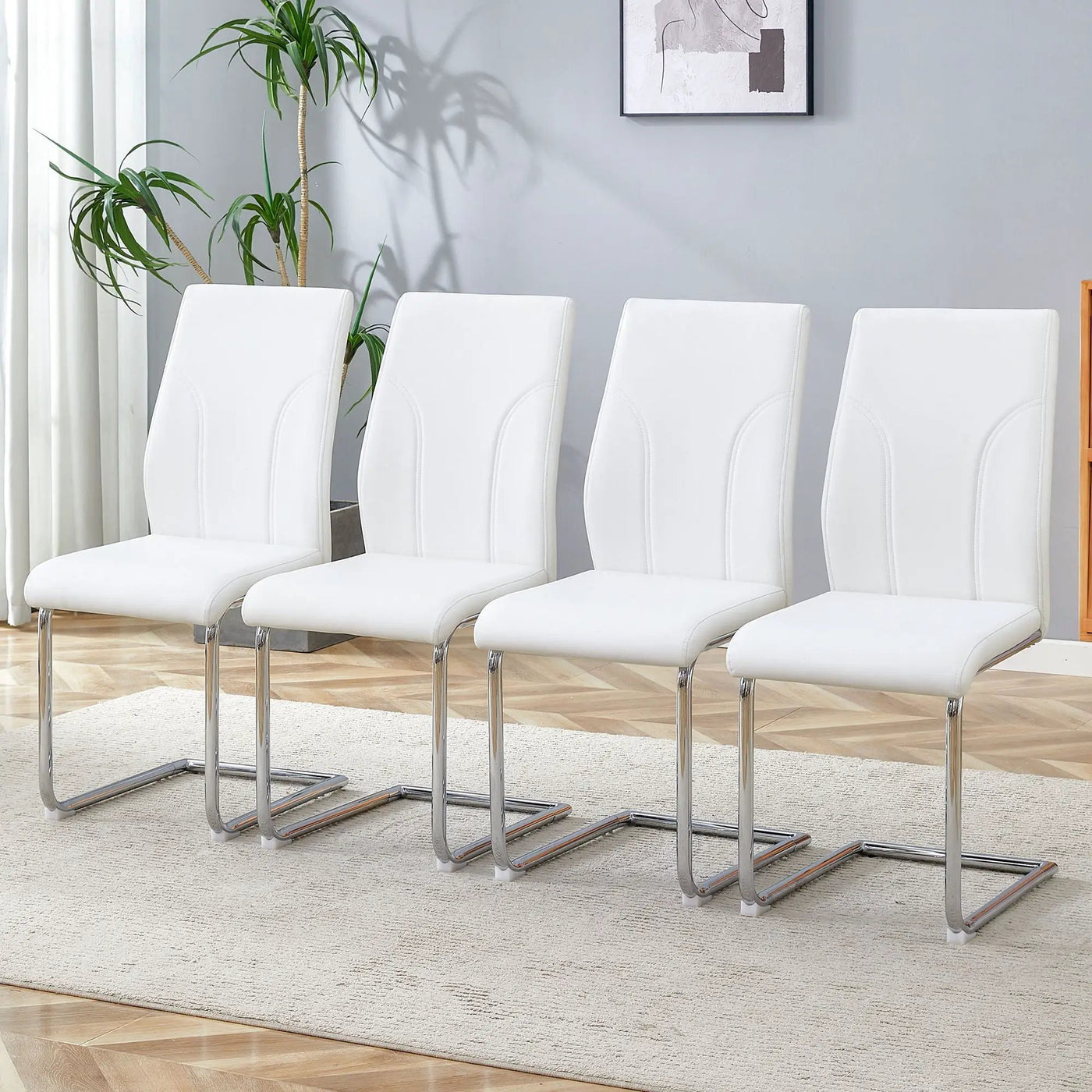 Modern Dining Chairs with High Backrest and Sturdy Legs by HouseOfZazla