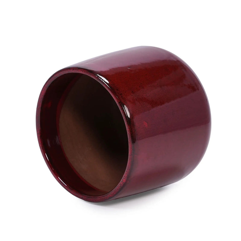 4 Pieces Planter Pot, Indoor Outdoor Flowerpot For Patio, Garden, Or Windowsills - Bean Paste Red by HouseOfZazla