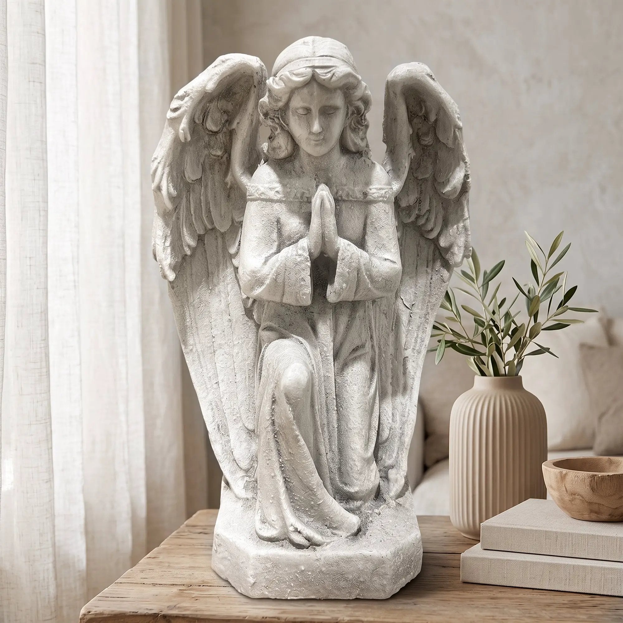 Magnesium Oxide Praying Angel Statue by HouseOfZazla