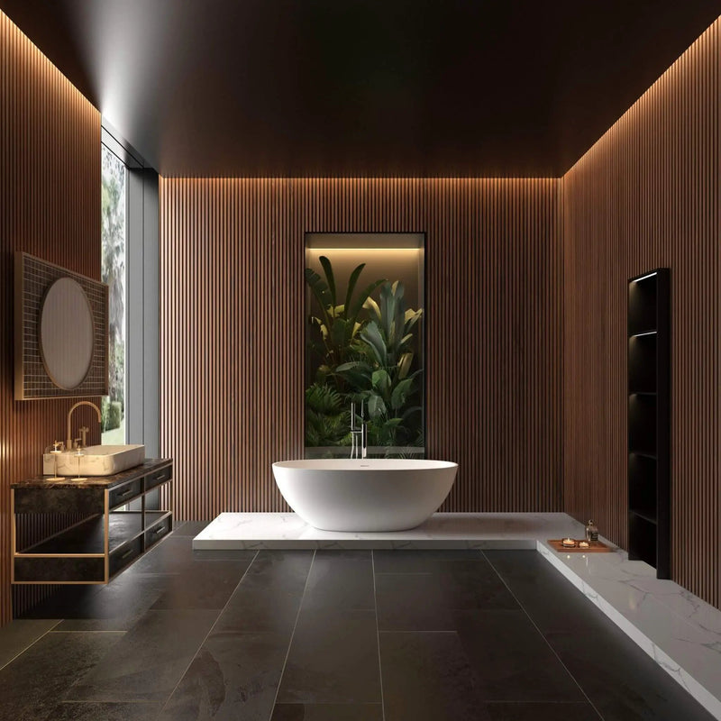 Nuvia Virella 65-Inch Luxury Freestanding Soaking Bathtub With Overflow And Pop-Up Drain (SAK69451) by SAKSBY WHOLESALE