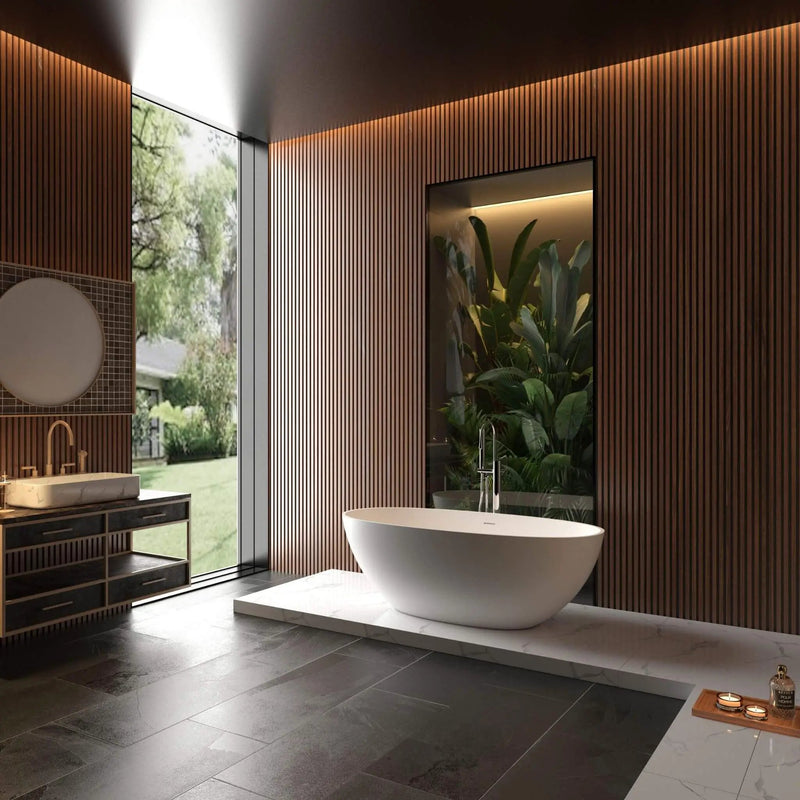 Nuvia Virella 65-Inch Luxury Freestanding Soaking Bathtub With Overflow And Pop-Up Drain (SAK69451) by SAKSBY WHOLESALE