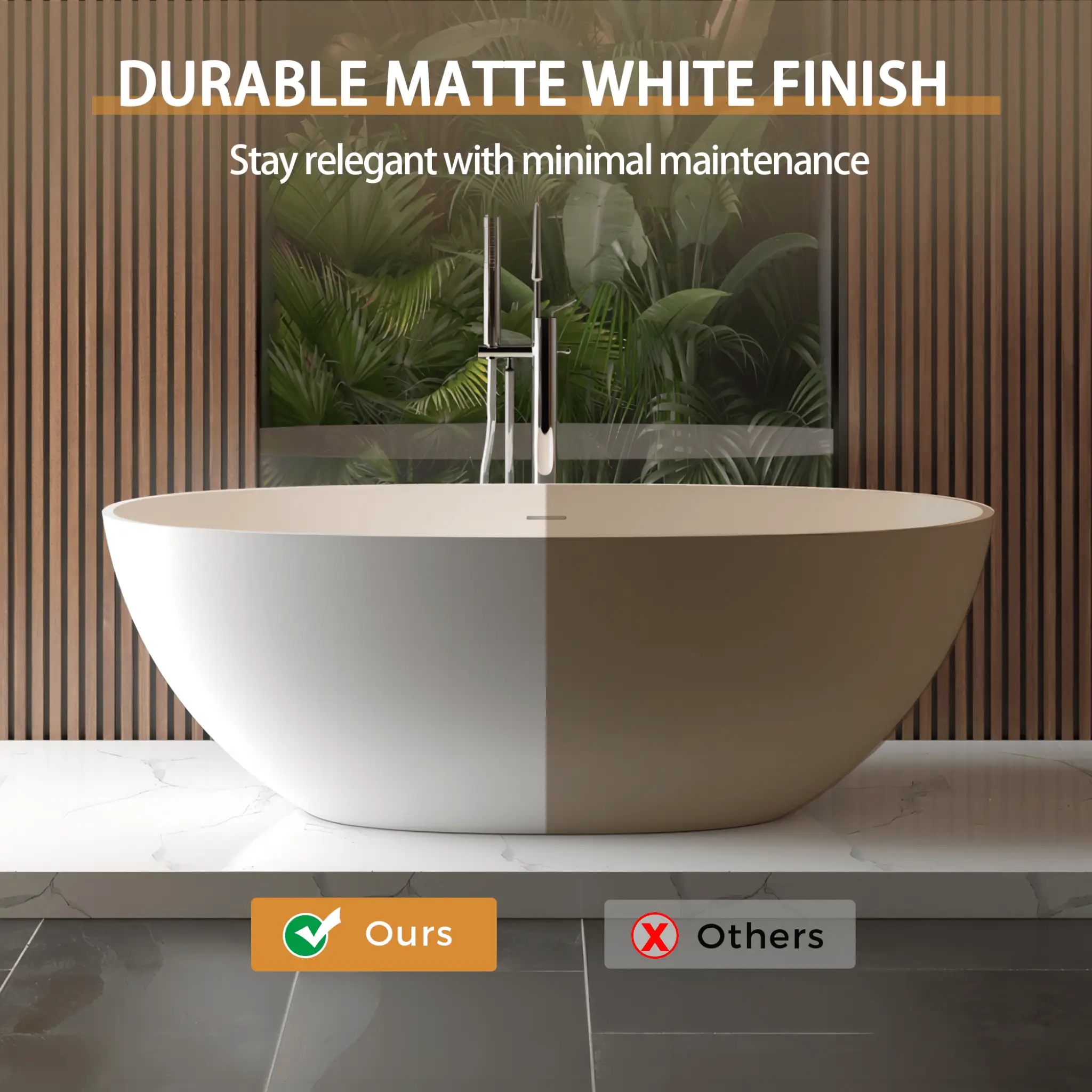 Nuvia Virella 65-Inch Luxury Freestanding Soaking Bathtub With Overflow And Pop-Up Drain (SAK69451) by SAKSBY WHOLESALE