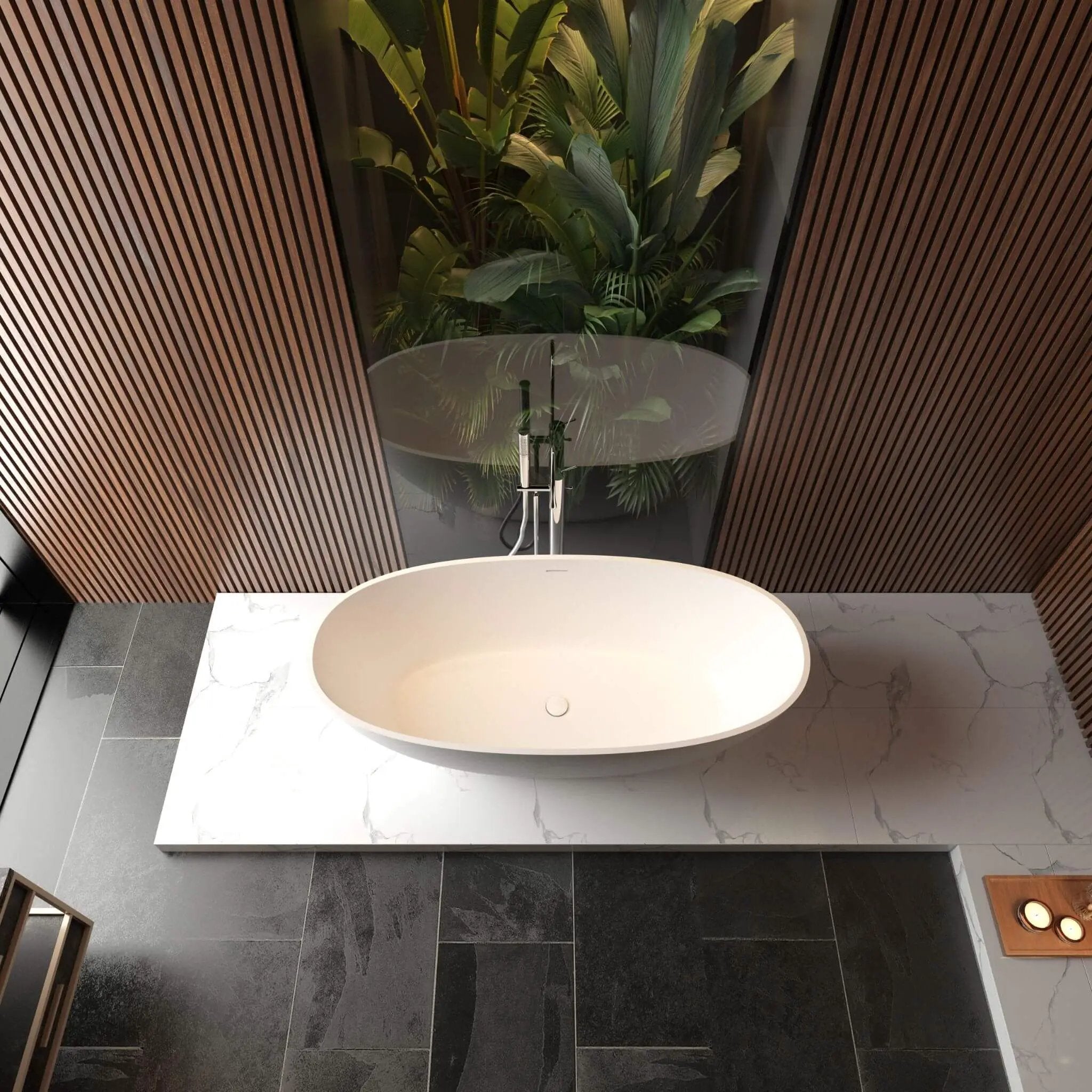 Nuvia Virella 65-Inch Luxury Freestanding Soaking Bathtub With Overflow And Pop-Up Drain (SAK69451) by SAKSBY WHOLESALE
