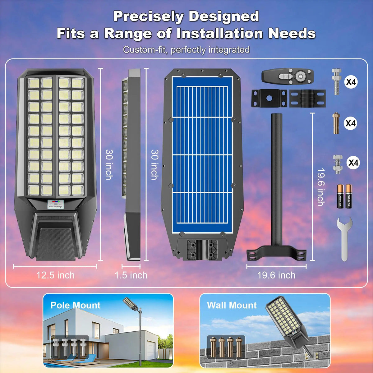 6500W Solar Street Light 7000K 800000LM Auto On/Off Dusk to Dawn IP67 Waterproof Motion Sensor by Outdoor Solar Outlet