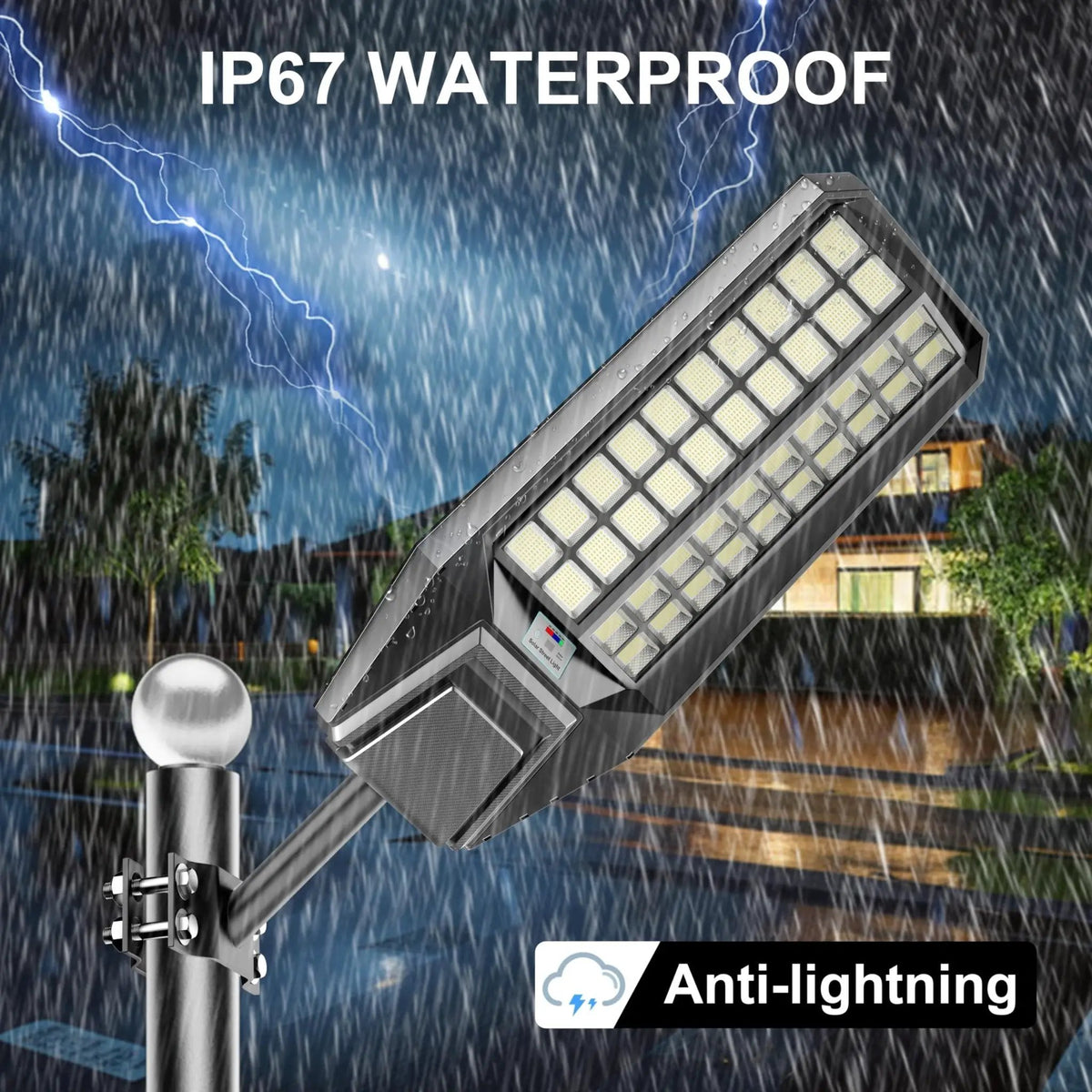 6500W Solar Street Light 7000K 800000LM Auto On/Off Dusk to Dawn IP67 Waterproof Motion Sensor by Outdoor Solar Outlet