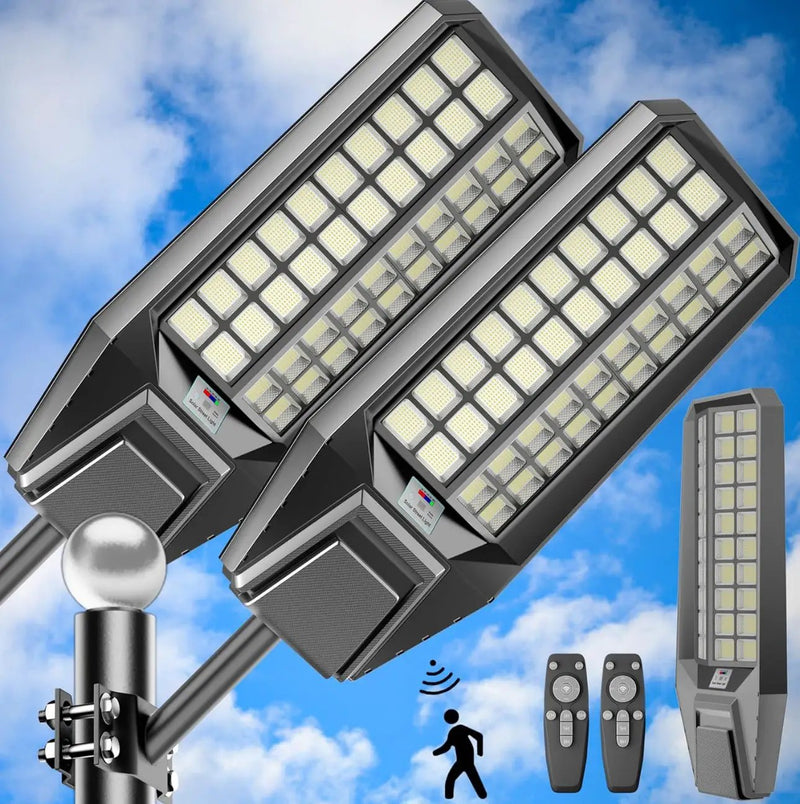 6500W Solar Street Light 7000K 800000LM Auto On/Off Dusk to Dawn IP67 Waterproof Motion Sensor by Outdoor Solar Outlet