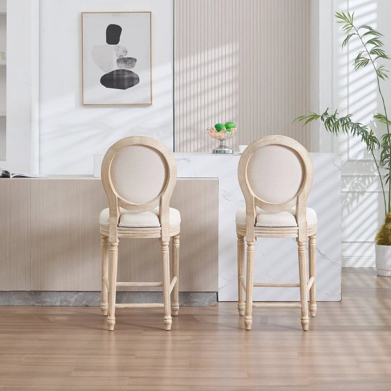 French Country 26'' Height Bar Chairs Set of 2 by HouseOfZazla