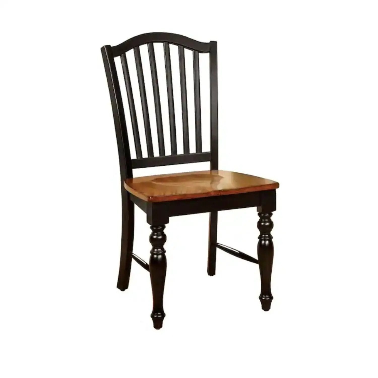 Dining Side Chairs (Set of 2) - Black / Oak by HouseOfZazla