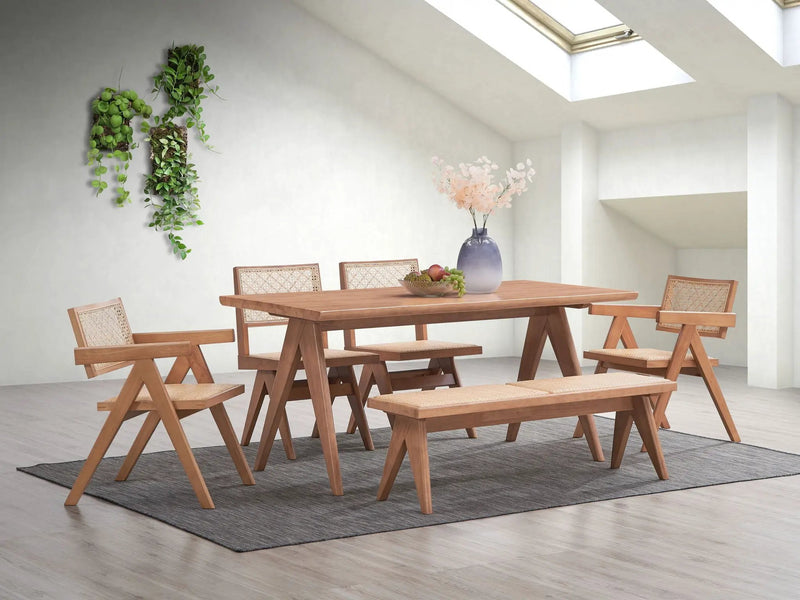 Valentina - 6 Pieces Patio Furniture Set - Rattan / Natural by Unique Piece Furniture