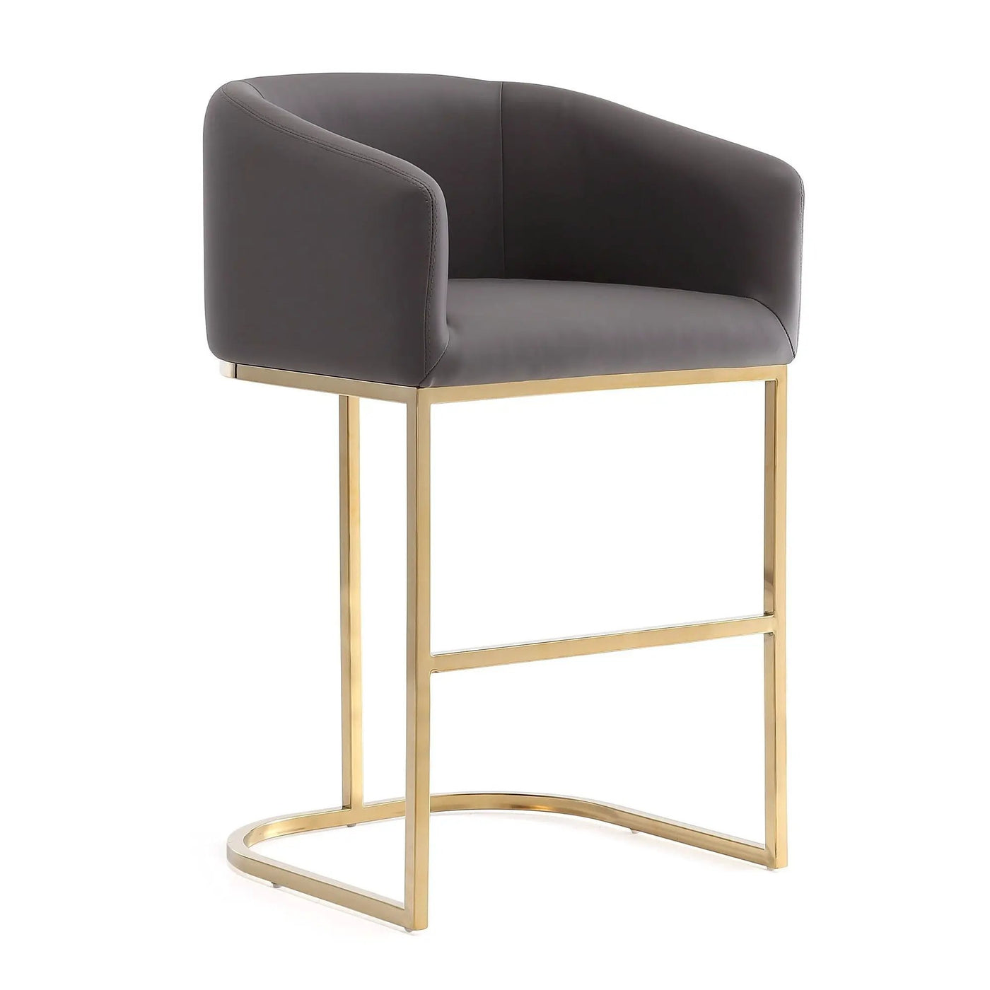 Mid-Century Modern Stool With Steel Base by HouseOfZazla