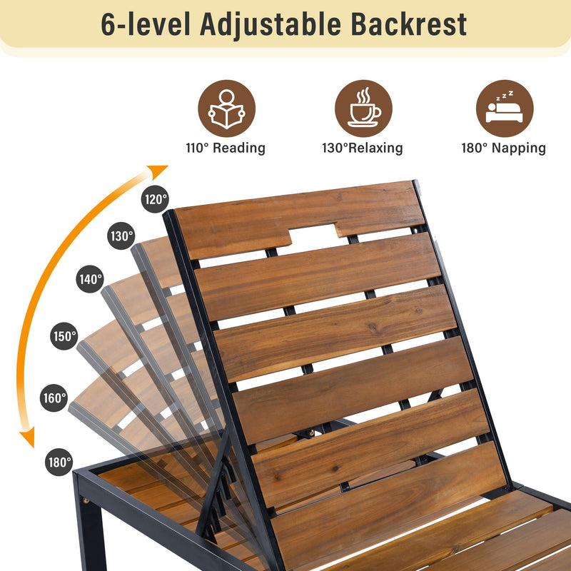 Outdoor Chaise With Adjustable Backrest by HouseOfZazla