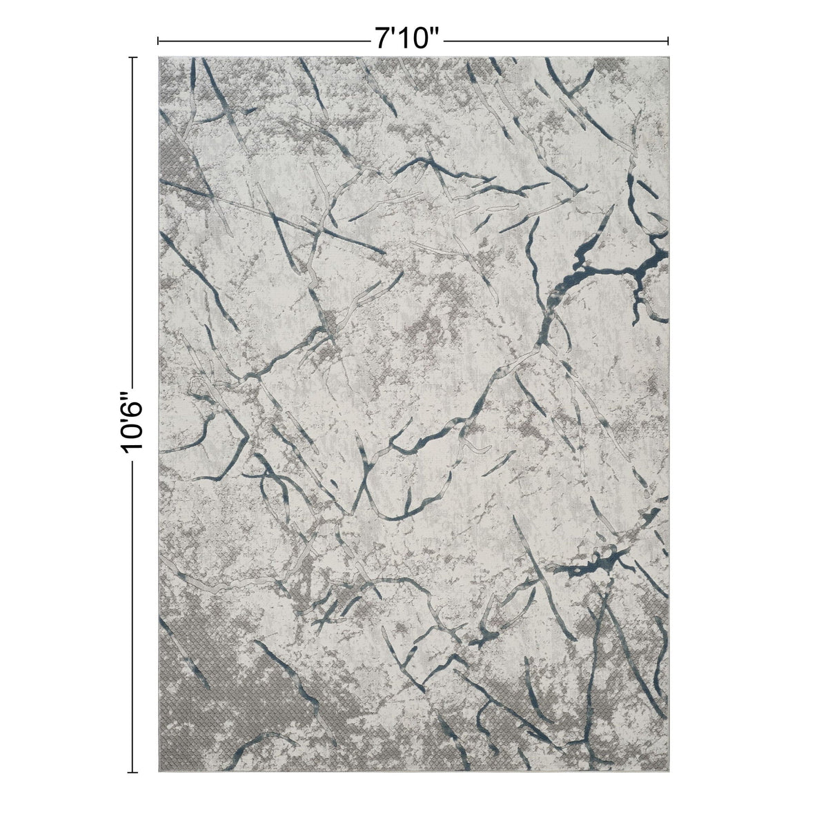 Geometric 3D Effect Area Rug with Durable Polyester - Ivory / Gray, photo 4 of 6