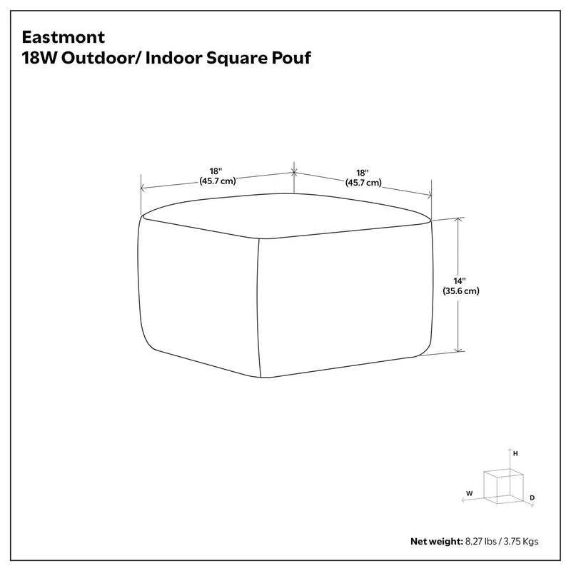 Eastmont - Outdoor / Indoor Pouf - Cream by HouseOfZazla