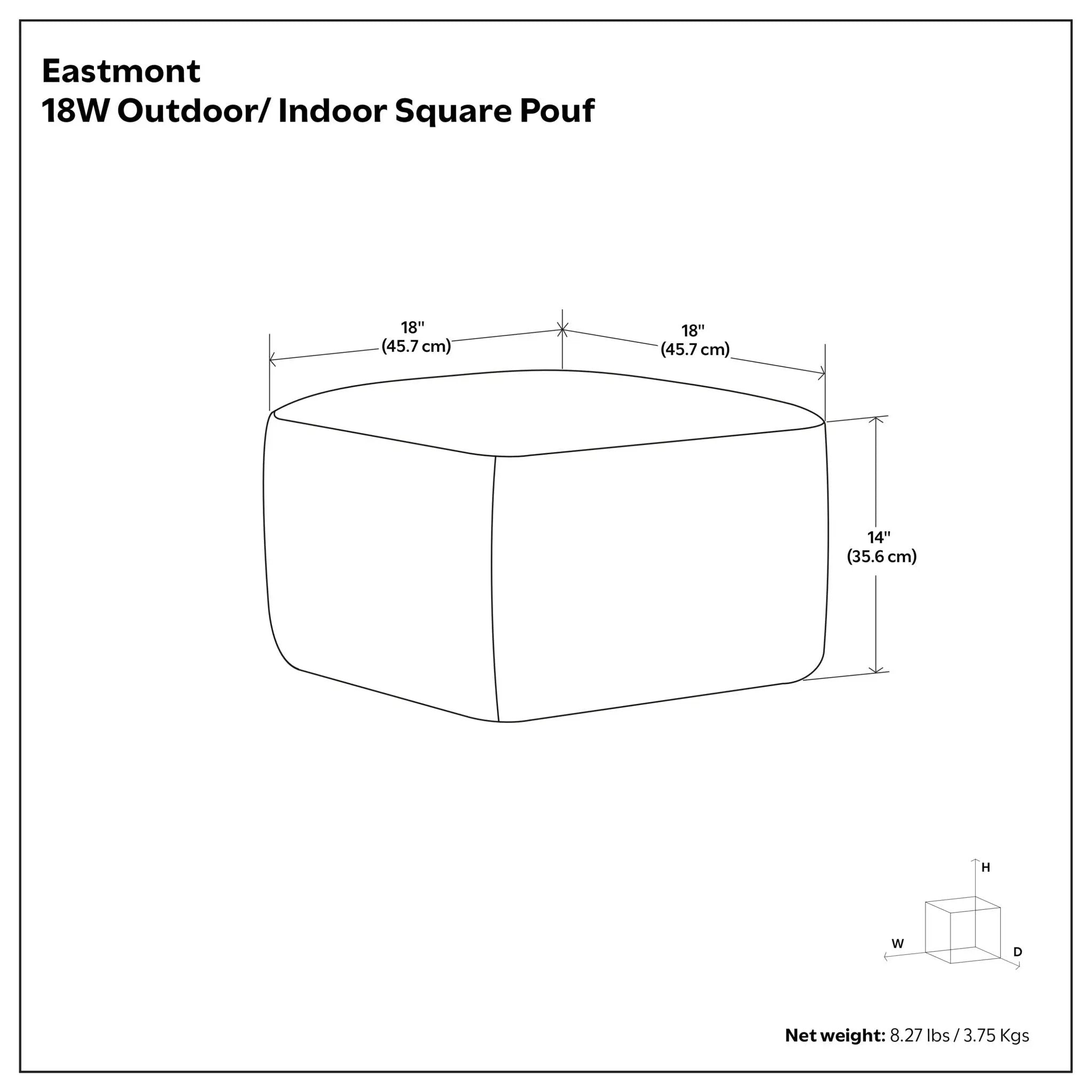 Eastmont - Outdoor / Indoor Pouf - Cream by Unique Piece Furniture