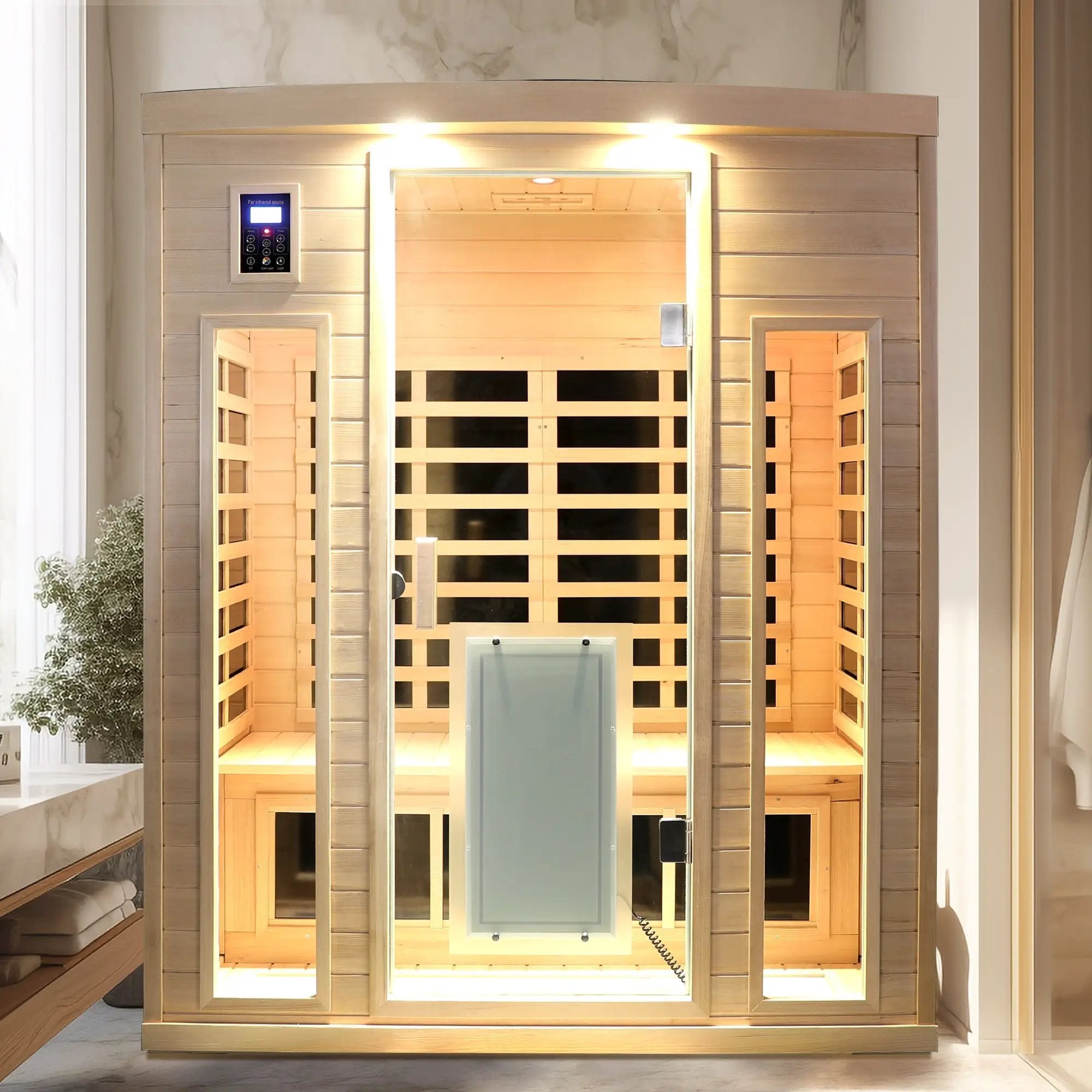 Low EMF Three person Far infrared sauna room by HouseOfZazla