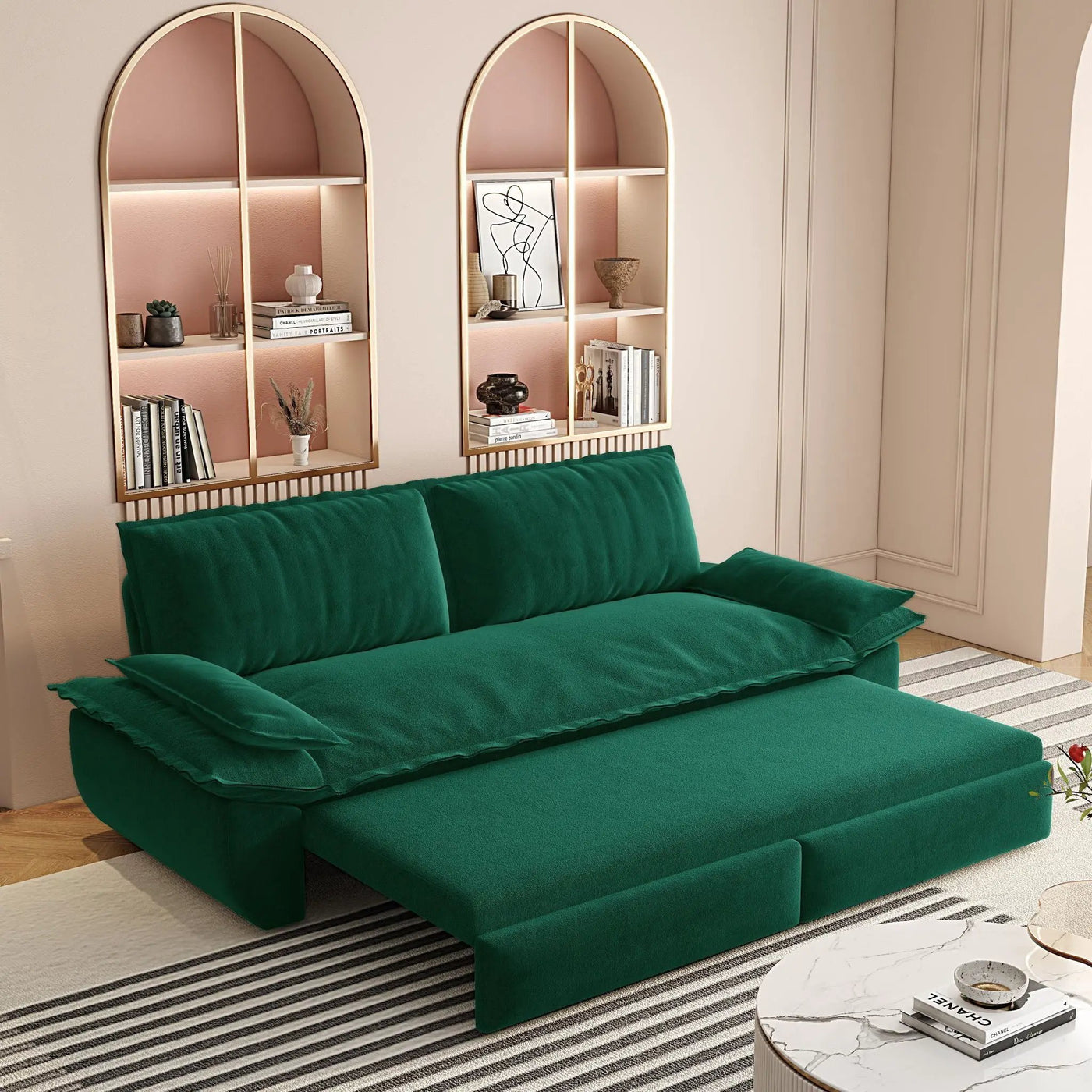 Queen Pull Out Sofa Bed, 3 In 1 Convertible Sleeper Sofa by HouseOfZazla