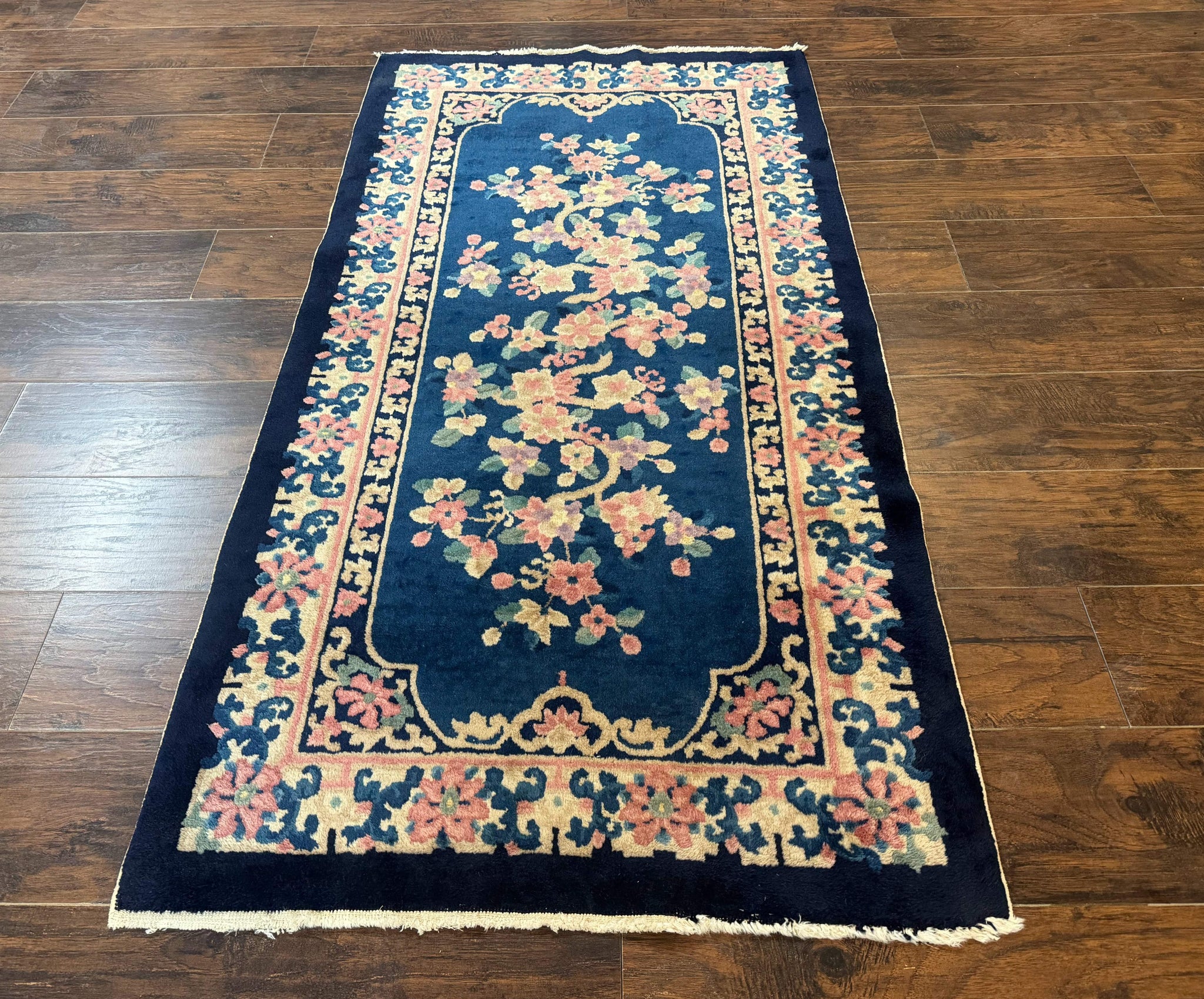 Chinese Rug 3x6, Peking Rug, Blue Chinese Wool Rug, Fete Rug by Jewel Rugs