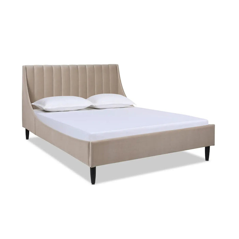 Aspen - Vertical Tufted Modern Headboard Platform Bed Set by HouseOfZazla