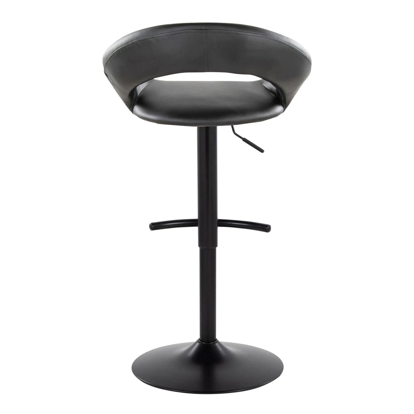 Posh - Contemporary Adjustable Barstool With Swivel & Rounded T Footrest (Set of 2) by HouseOfZazla