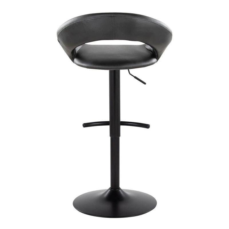 Posh - Contemporary Adjustable Barstool With Swivel & Rounded T Footrest (Set of 2) by Unique Piece Furniture