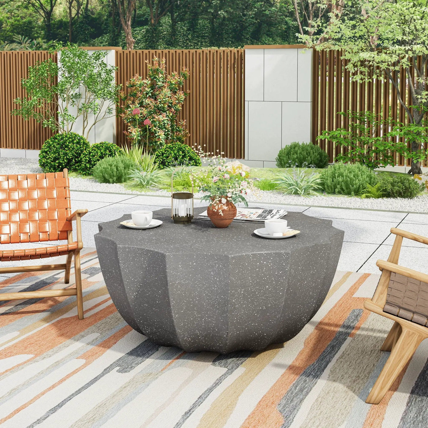 Modern Round Coffee Table For Indoor / Outdoor by HouseOfZazla