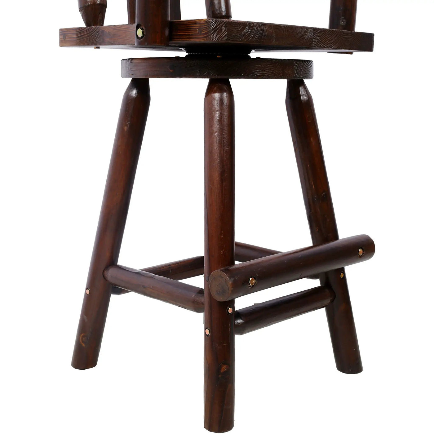 Rustic Bar Stool, Fir Wood Construction, Wide Armrest by HouseOfZazla