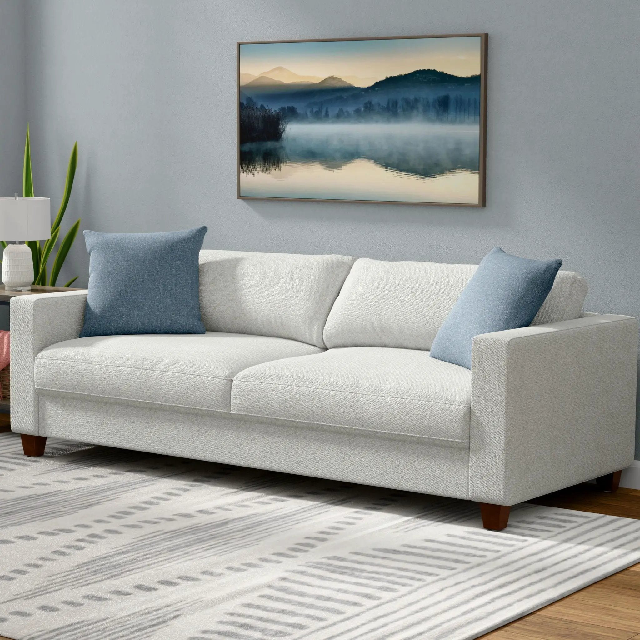 Pop Up Sleeper Sofa For Living Spaces - White by HouseOfZazla