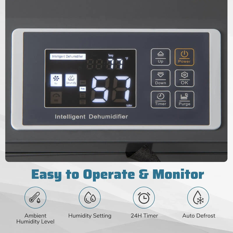 154 Pints Commercial Dehumidifier with Pump and Drain Hoses by DirectDeals