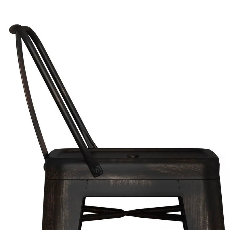 Rayne - Curved Back Metal Stool (Set of 2) by Unique Piece Furniture