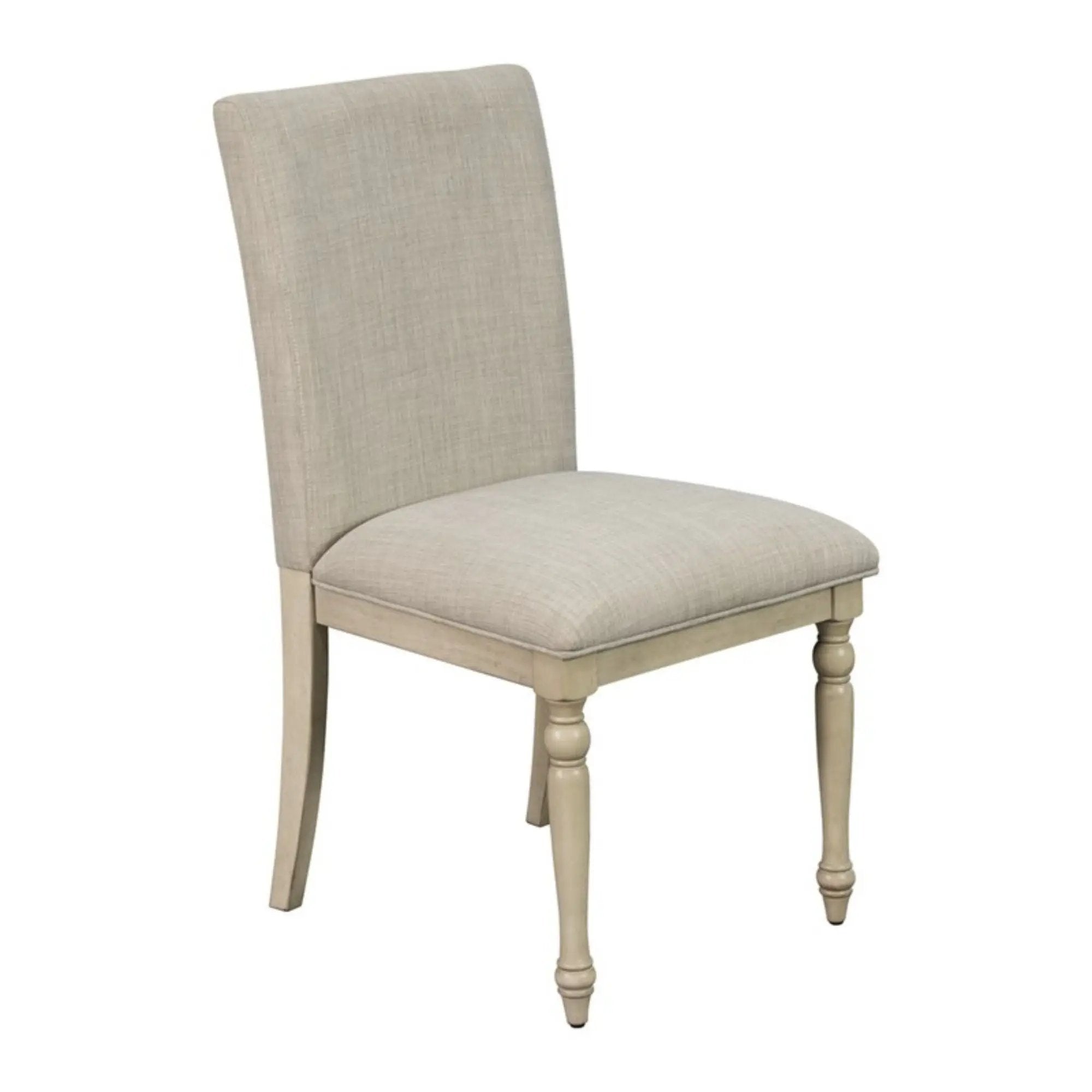 Fiona - Upholstered Dining Chair With Turned Legs (Set of 2) - Light Gray by HouseOfZazla