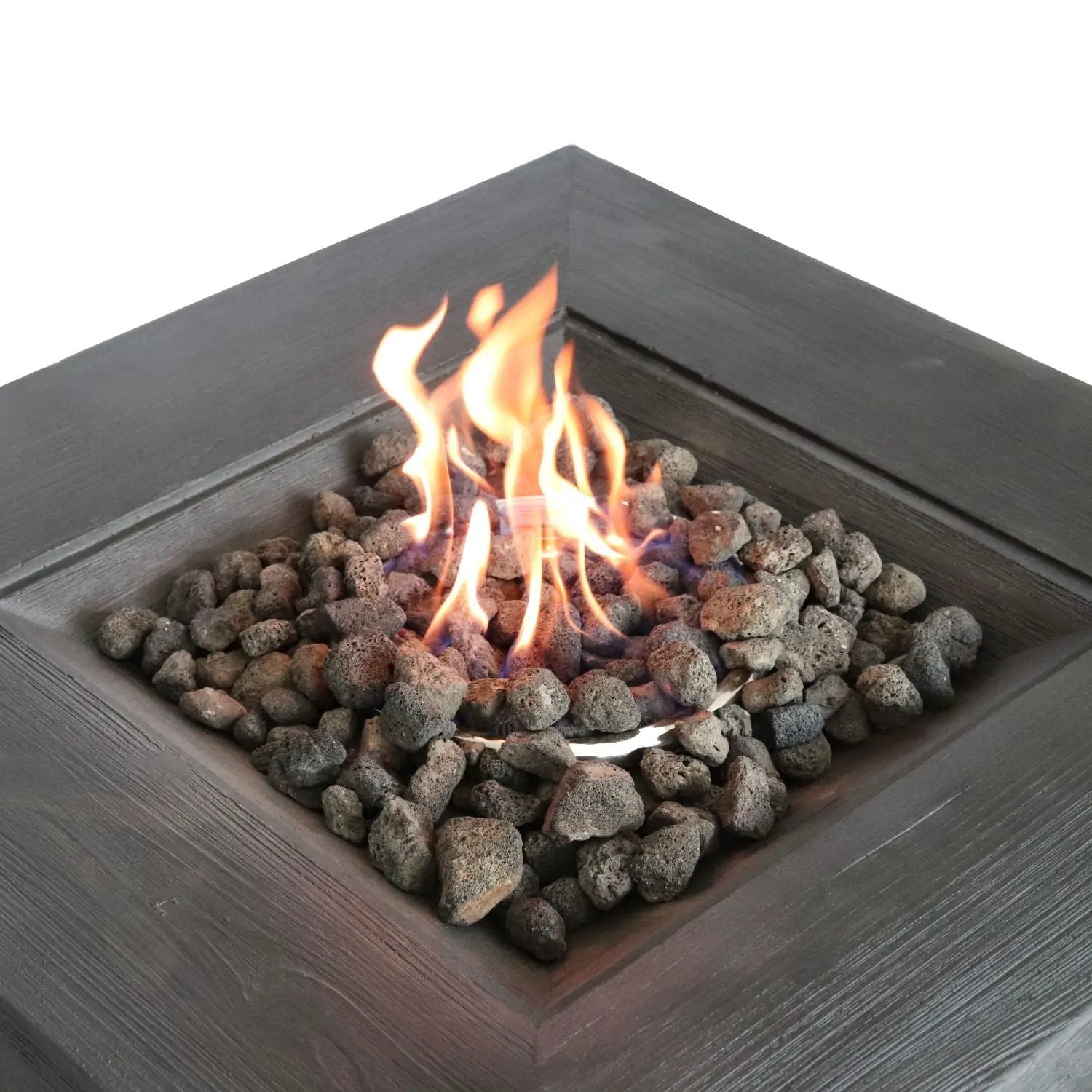 Fiber Reinforced Propane / Natural Gas Fire Pit Table - Charcoal by Unique Piece Furniture