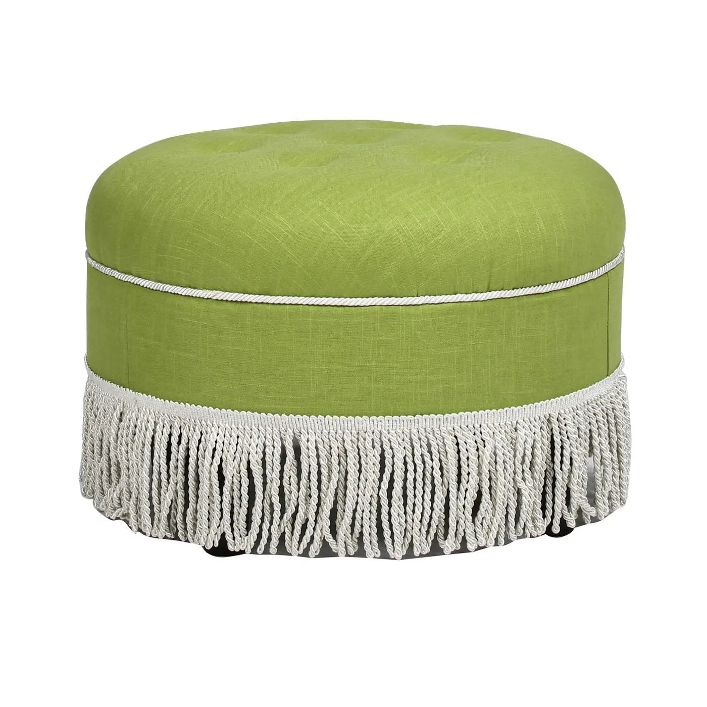 Yolanda - Round Upholstered Accent Ottoman by HouseOfZazla