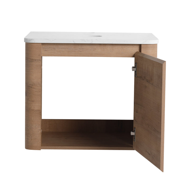 24'' Wall-Mounted Bathroom Vanity with Soft-Close Door by HouseOfZazla