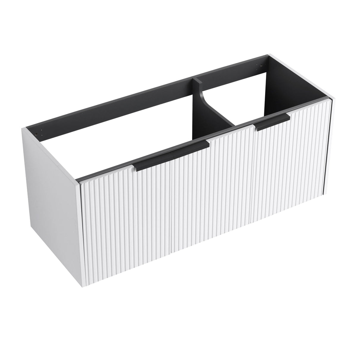 Contemporary Wall Mounted Bathroom Vanity with Soft Close Doors - Wood, photo 6 of 12