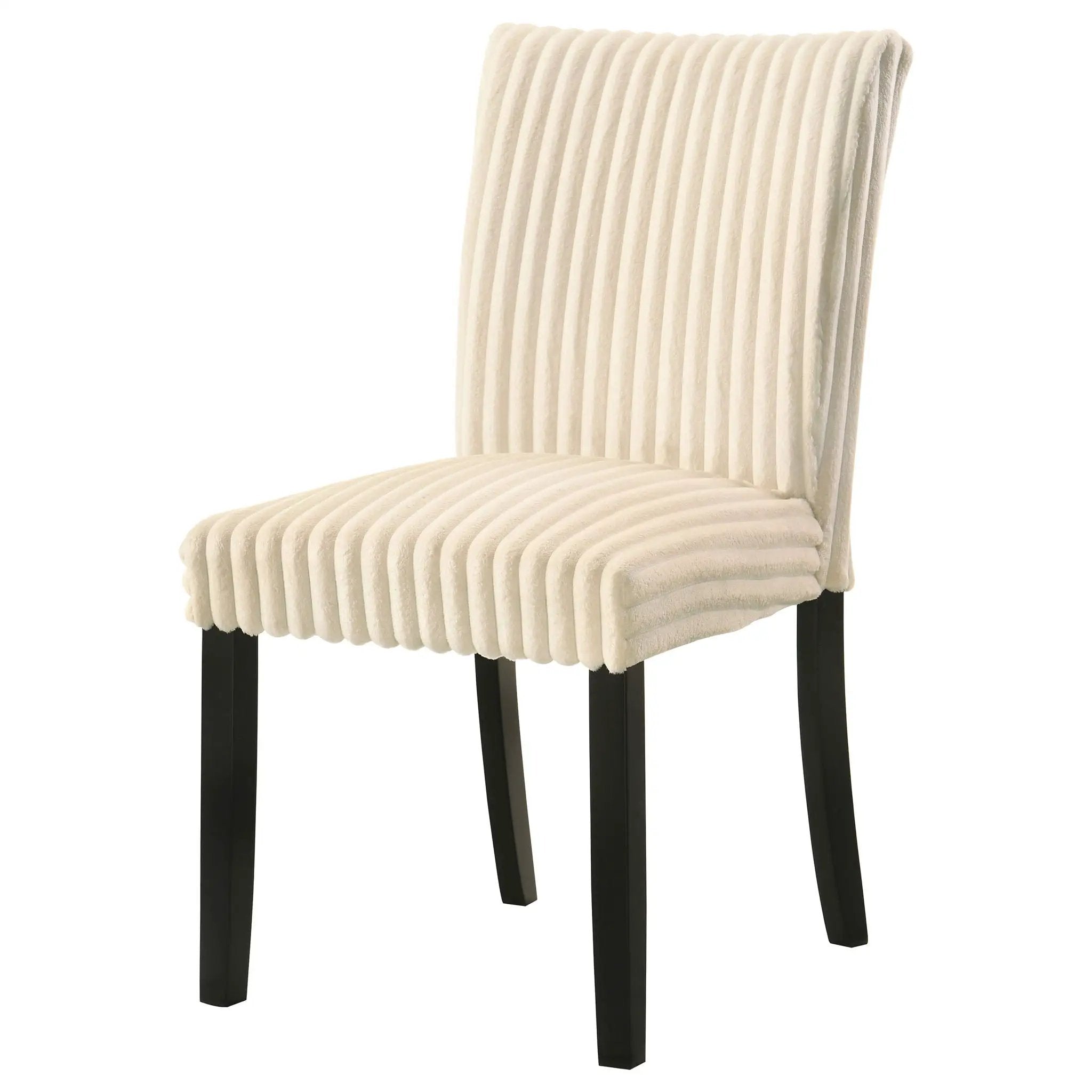 Dermott Upholstered Parson Dining Side Chair Cream (Set of 2) by Unique Piece Furniture