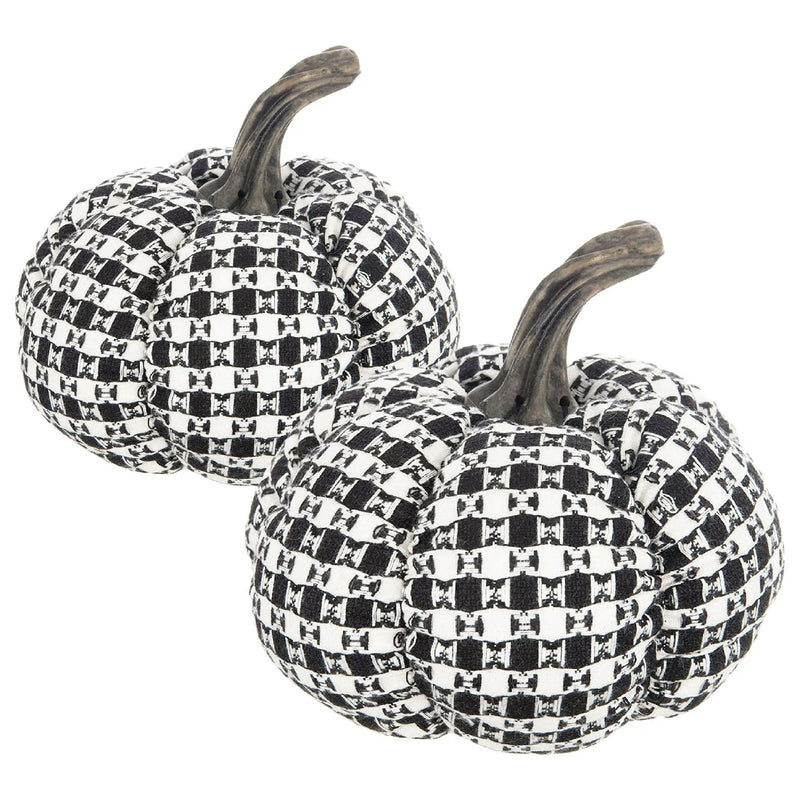Plaid Pumpkin Decor, For Holiday Halloween Decoration by Unique Piece Furniture