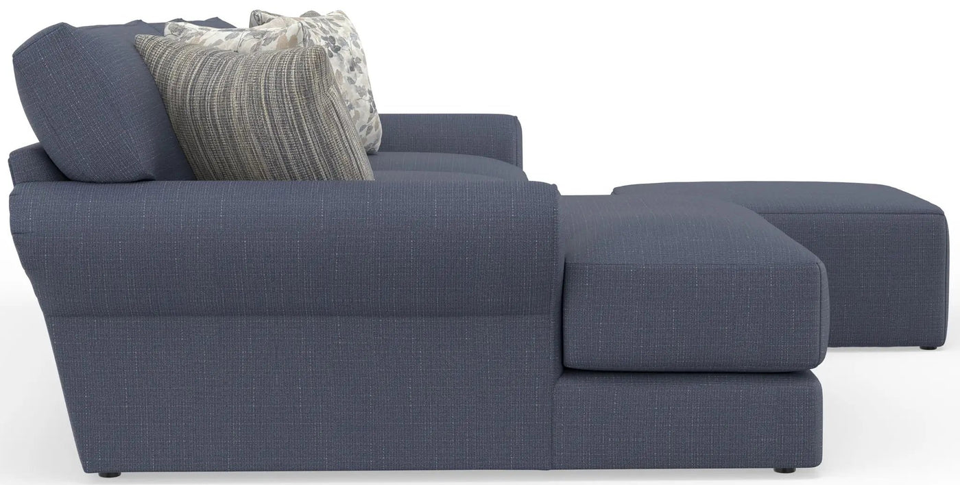 Cape May - Sofa Chaise With Comfort Coil Seating, 41" Cocktail Ottoman And 5 Accent Pillows Included by Unique Piece Furniture