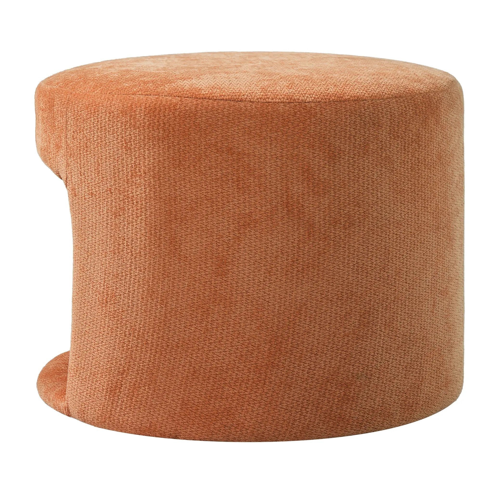 Orange Pet Friendly Ottoman with Removable Pet Cushion and Hidden Pet Nook by HouseOfZazla