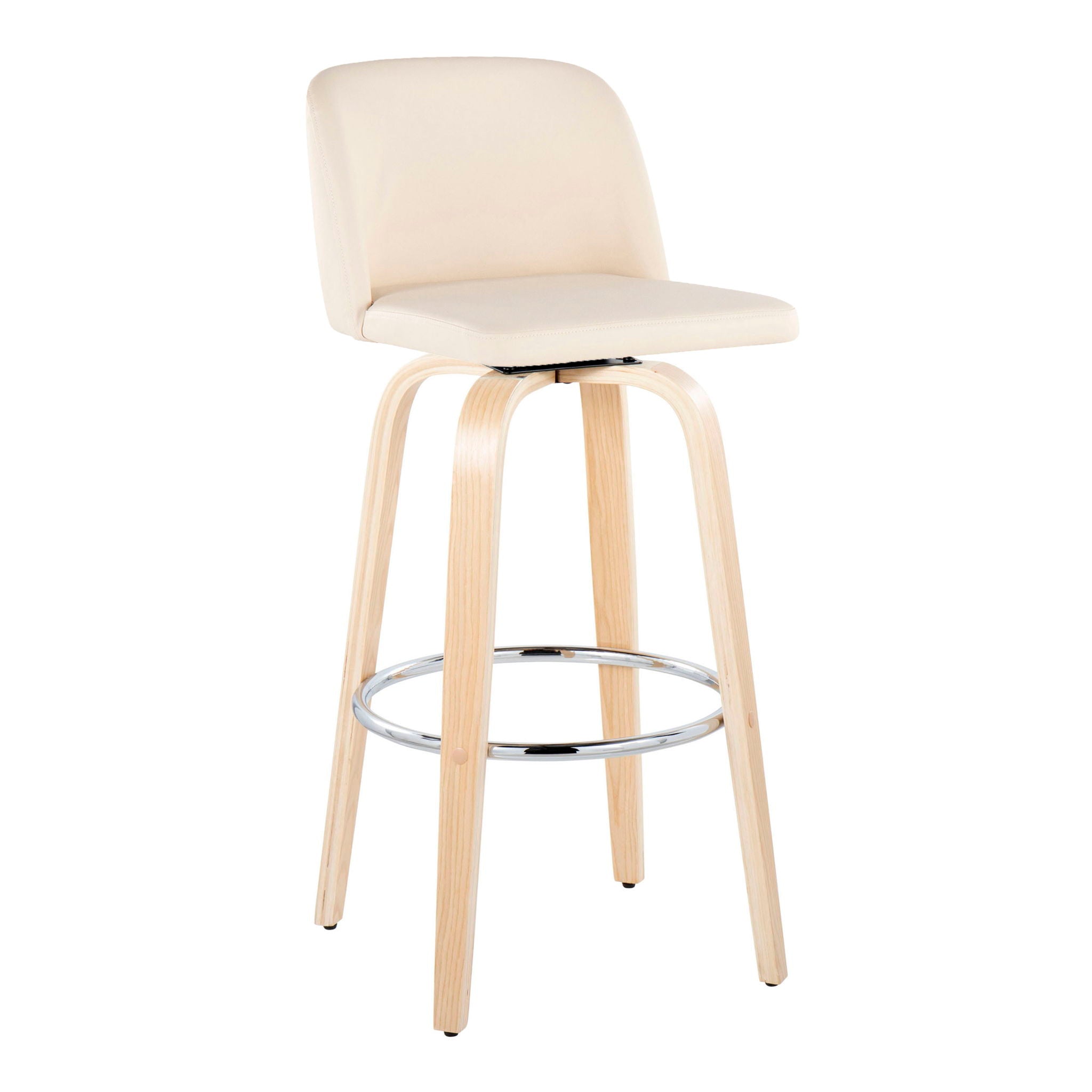 Toriano - Contemporary Fixed Height Barstool & Swivel With Round Footrest (Set of 2) by Unique Piece Furniture