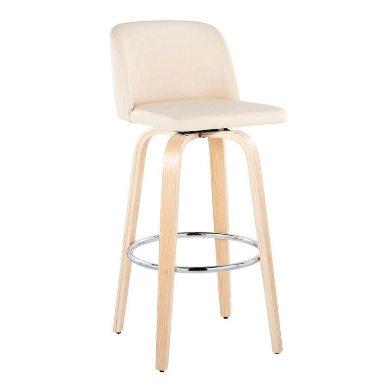 Toriano - Contemporary Fixed Height Barstool & Swivel With Round Footrest (Set of 2) by Unique Piece Furniture