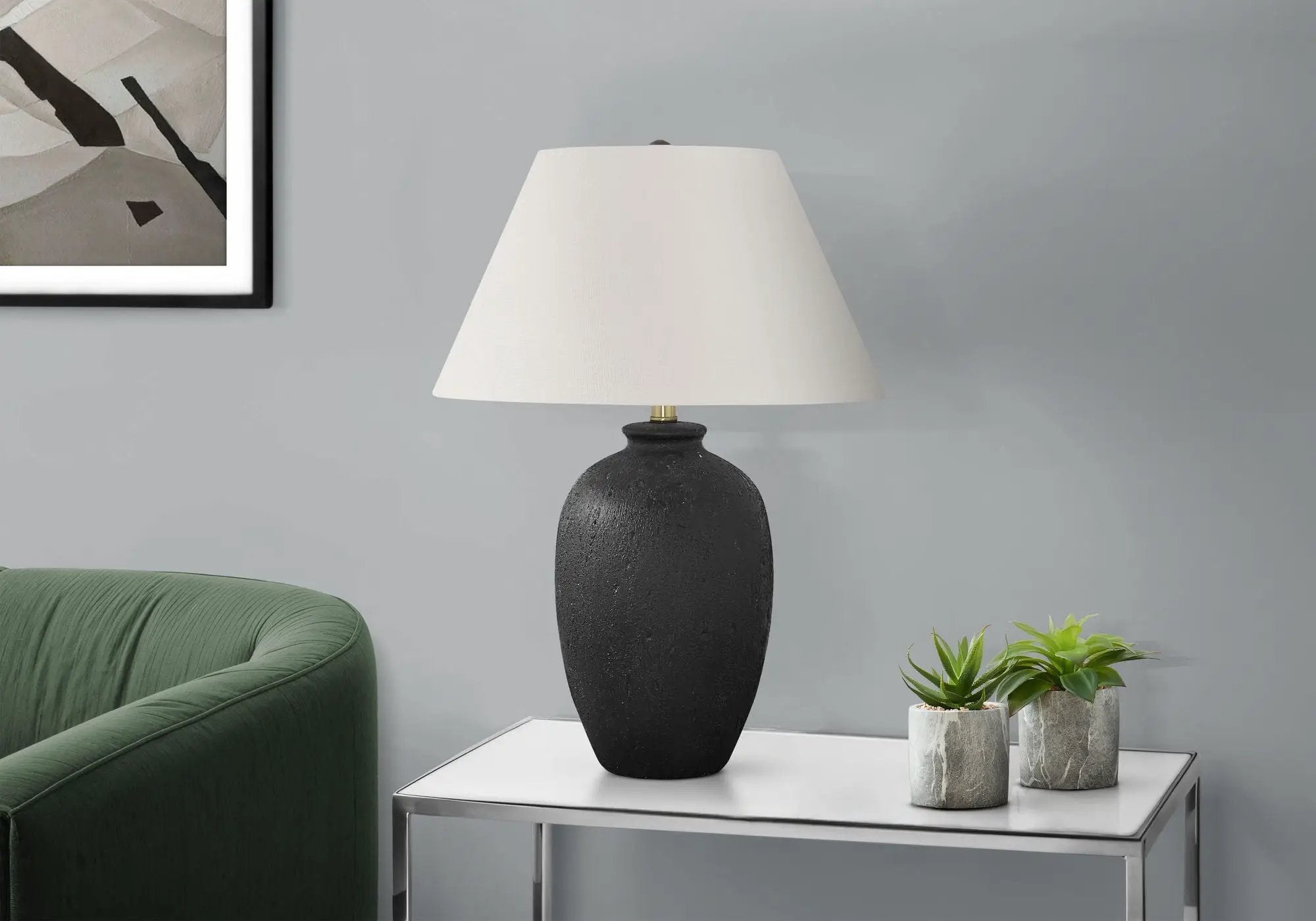 Lighting, Table Lamp, Ceramic, Modern - Black by Unique Piece Furniture