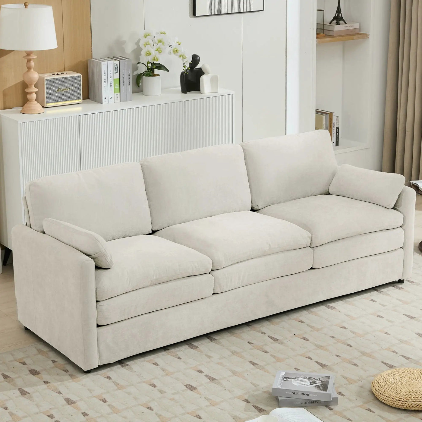 Cozy Upholstered 3 Seater Sofa Cushion For Living Room by HouseOfZazla