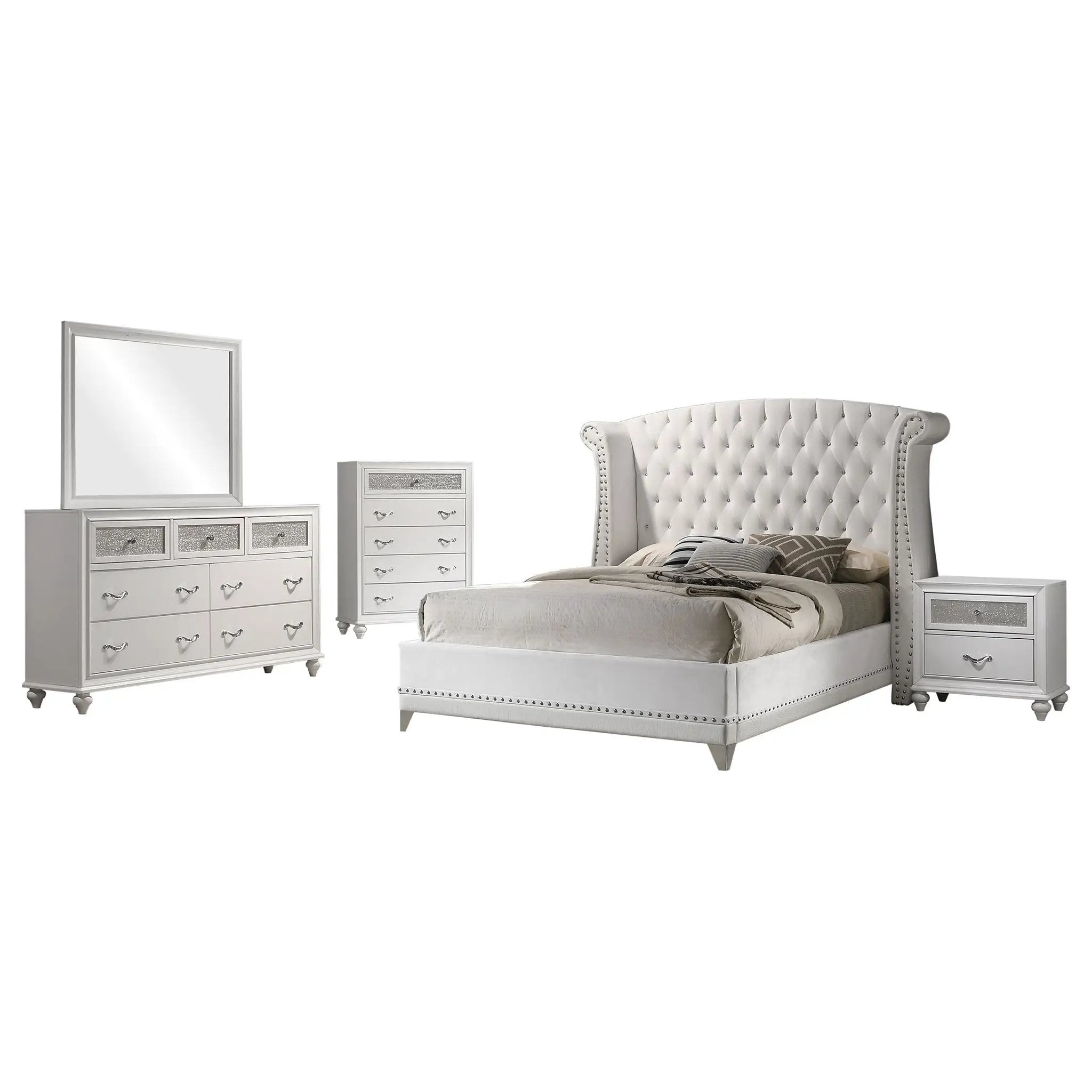 Randall White 5-Piece Queen Bedroom Set by HouseOfZazla