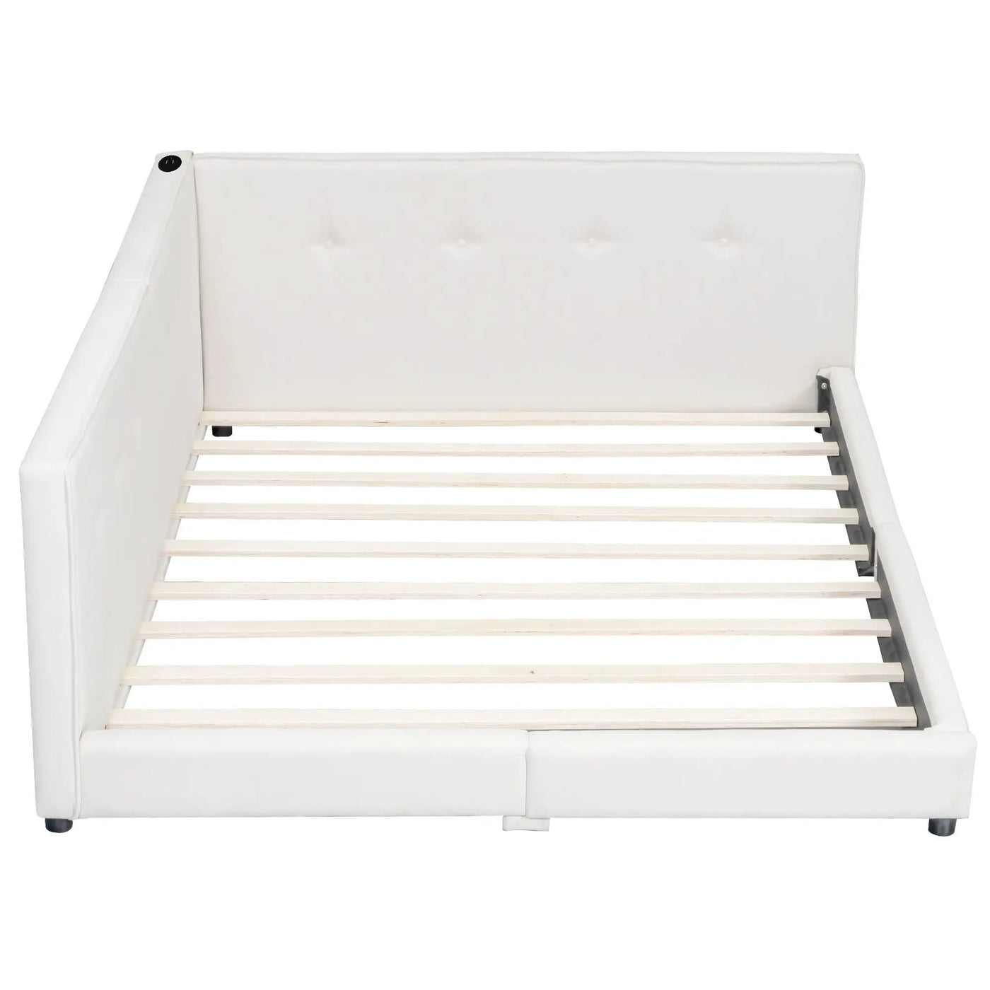 Modern Upholstered Platform Bed With USB Ports And LED Belt by HouseOfZazla