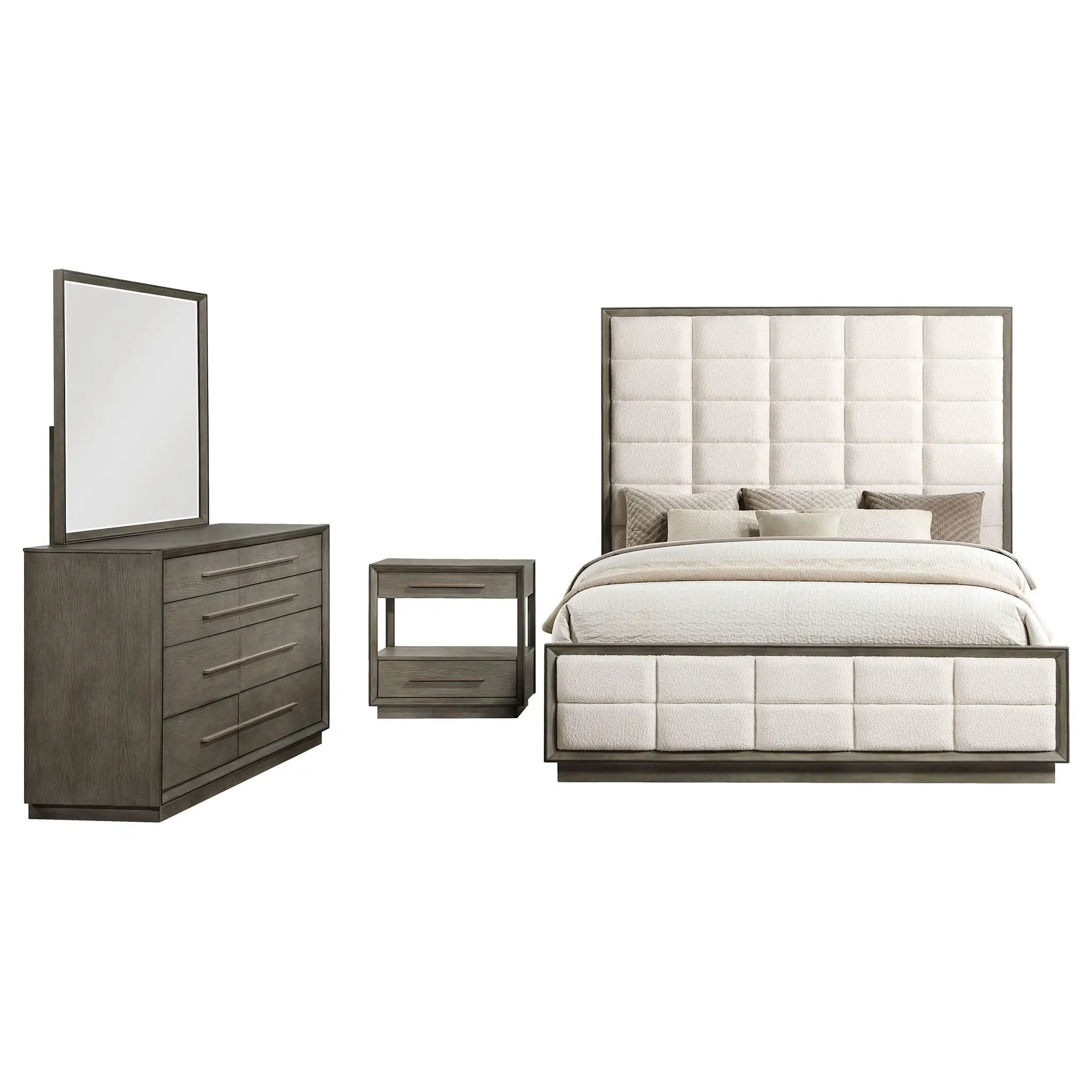 Durango 4-piece Eastern King Bedroom Set Taupe Oak by Unique Piece Furniture