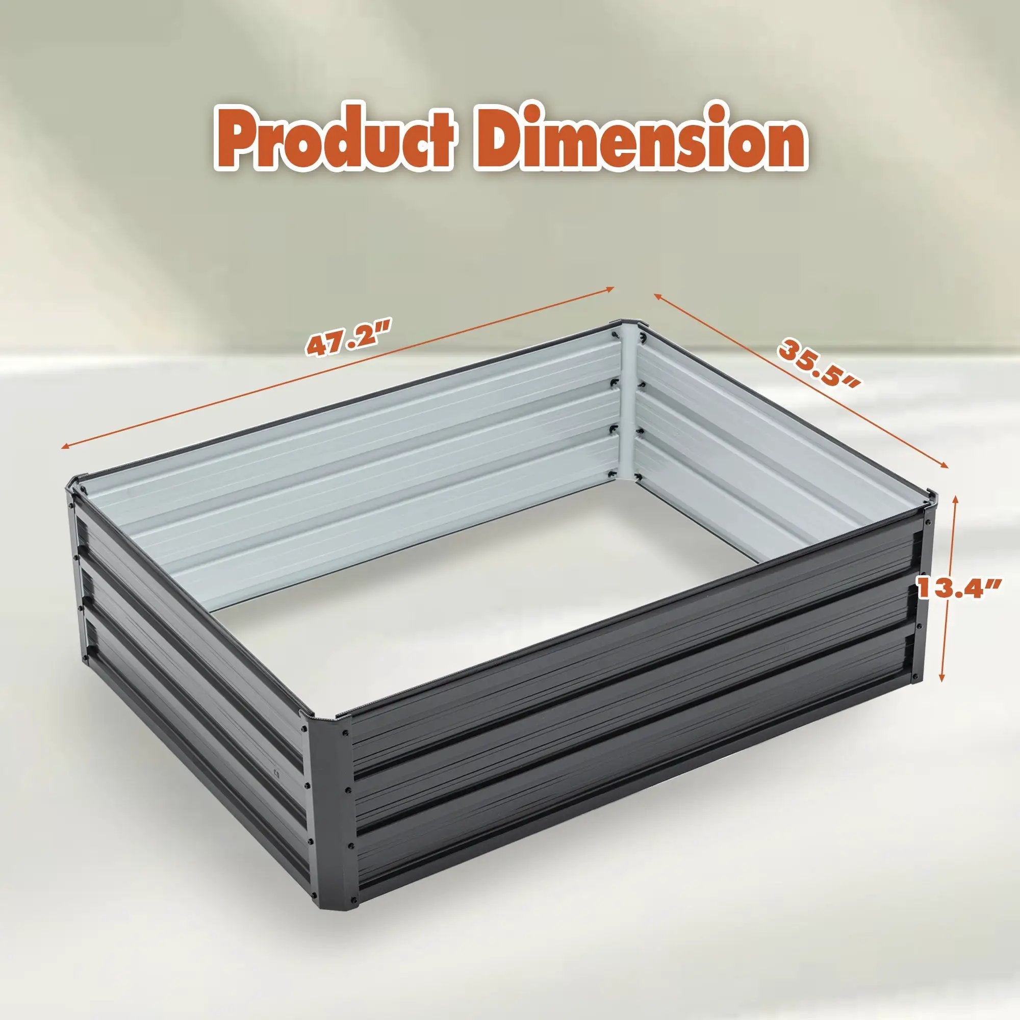 4x3x1ft Metal Raised Garden Bed by HouseOfZazla